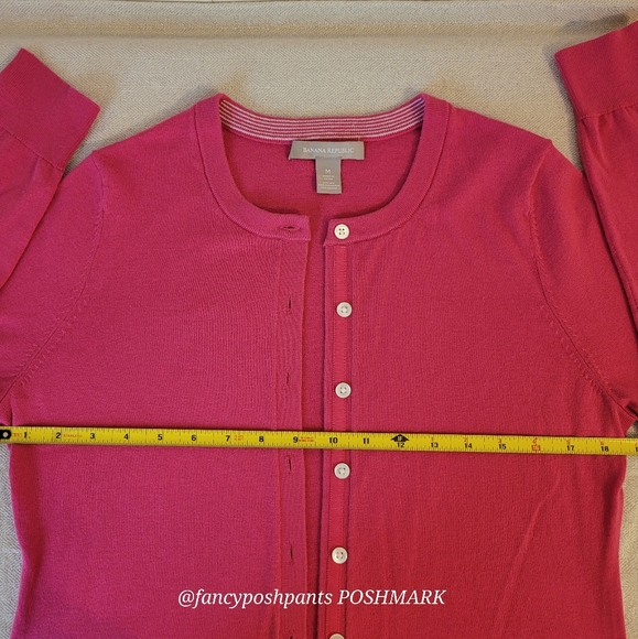 BR silk blend button cardigan many quality details BANANA REPUBLIC sweater pink - Picture 15 of 15